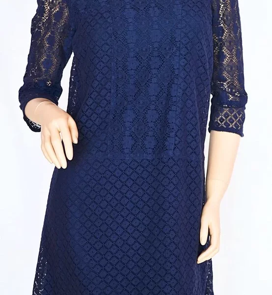 ТЪМНО СИНЯ РОКЛЯ ДАНТЕЛА VERO MODA