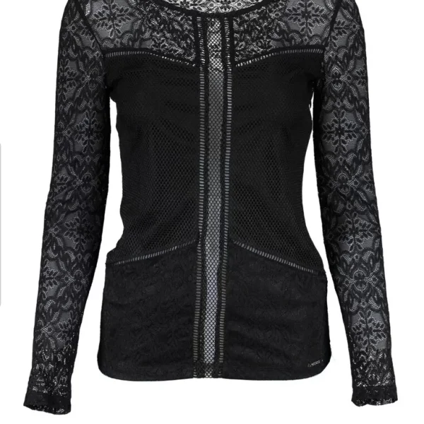 ДАМСКА БЛУЗА GUESS ЧЕРНА ДАНТЕЛА